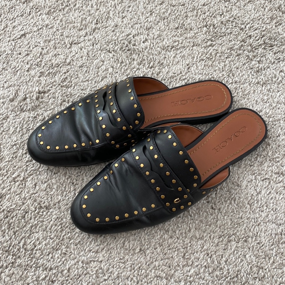 Coach studded mules